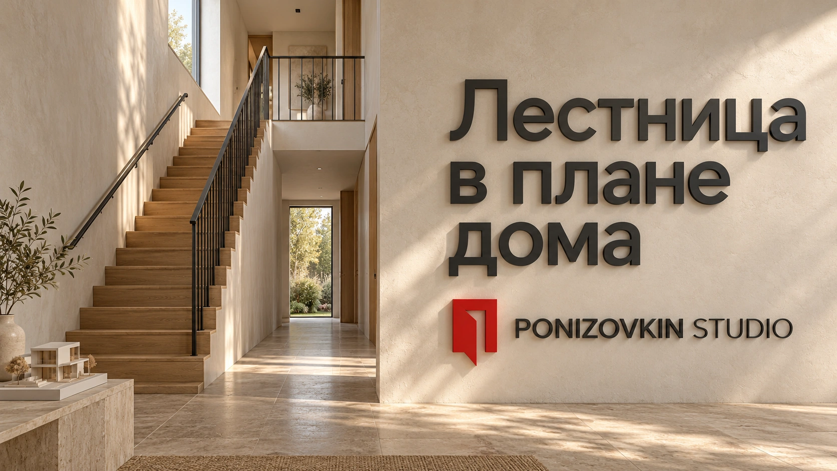 Концептуальная иллюстрация: Лестница в плане дома