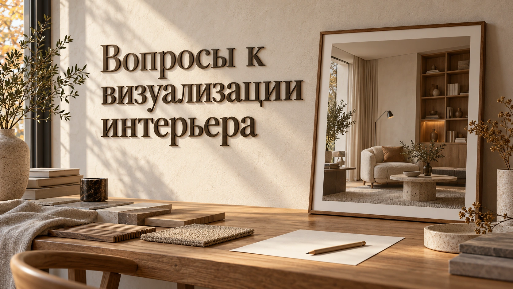 Концептуальная иллюстрация: Вопросы к визуализации интерьера